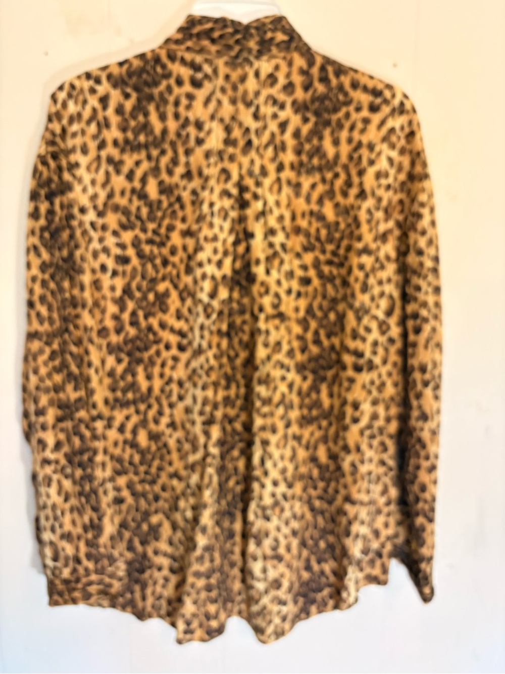 Vtg 90s Lizwear Leopard Print Shirt Womens L Long Sleeve Mob Wife Blouse Retro - Picture 4 of 7